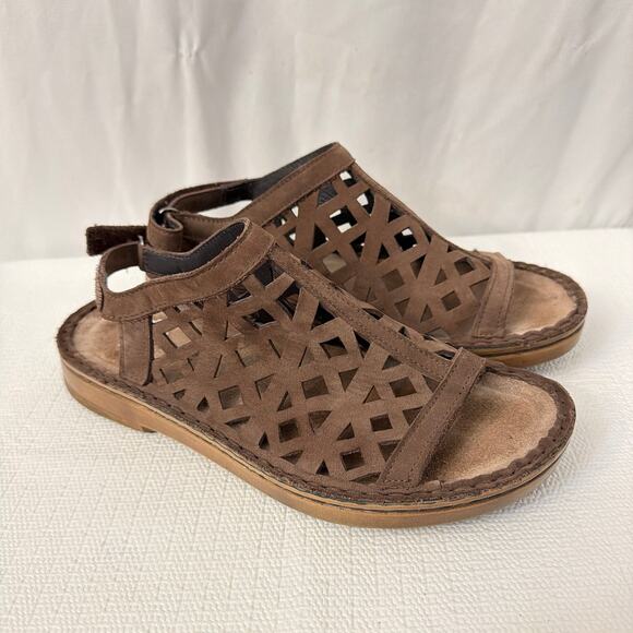 Naot Amadora Sandals Womens 7 Leather Slingback Brown Open Toe Comfort - Picture 1 of 9